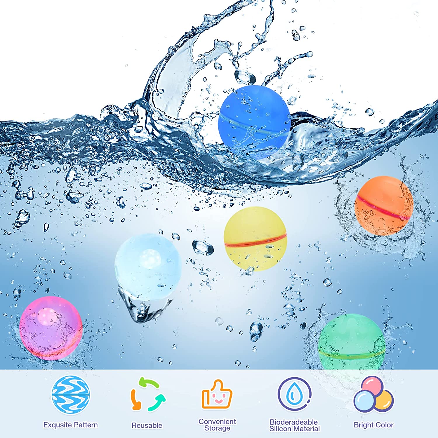 SimplyGadget™ Reusable Water Balloons (12 pcs)